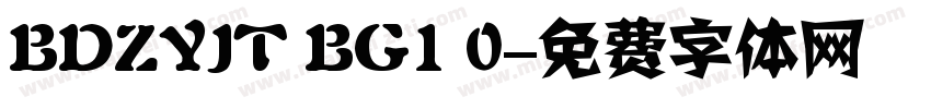 BDZYJT BG1 0字体转换